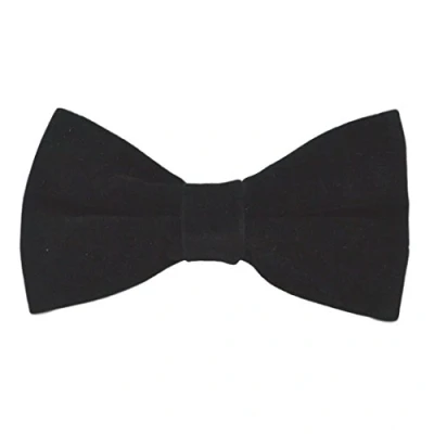Image of King &amp; Priory Boys Black Velvet Pre Tied Bow Tie