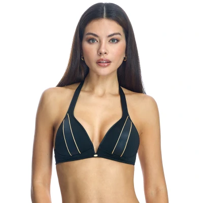Image of ORY Womenss wireless halter bikini bra W241705 Black Size 38B