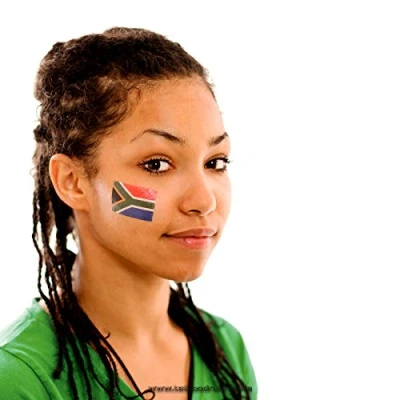 Image of South Africa Temporary Tattoo Set Fan Flag (5)