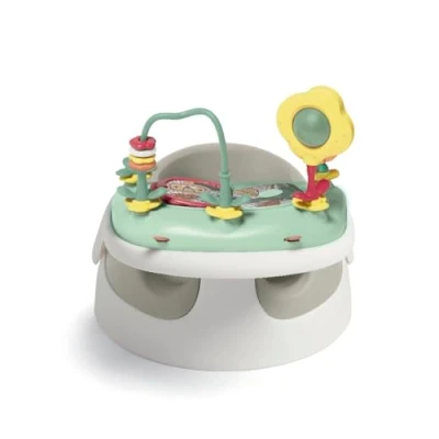 Image of Mamas &amp; Papas Baby Snug Seat and Activity Tray with Adjustable Features, Supportive, Stable Easy Clean Design in Clay