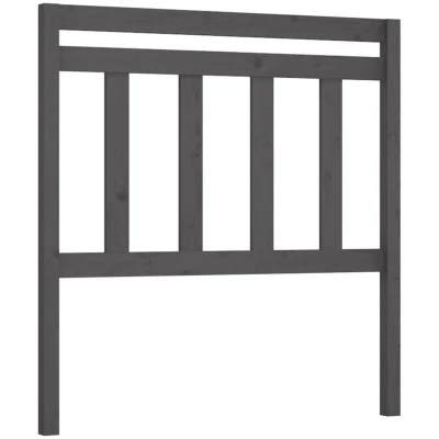 Image of vidaXL Bed Headboard Grey 106x4x100 cm Solid Wood Pine