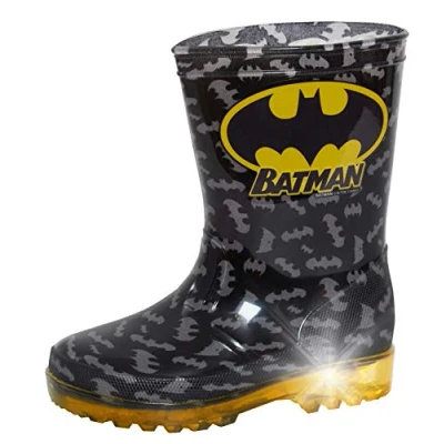 Image of DC Comics Boys Batman Light Up Wellington Boots Black 10 UK Child