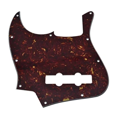 Image of KAISH Lefty 4 String J Bass Style Pickguard Left Handed Pick Guard Scrach Plate for USA/Mexico Jazz Vintage Tortoise