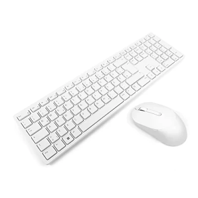 Image of Dell KM5221W White GERMAN Pro Wireless Keyboard &amp; Mouse Combo Bundle (Renewed)