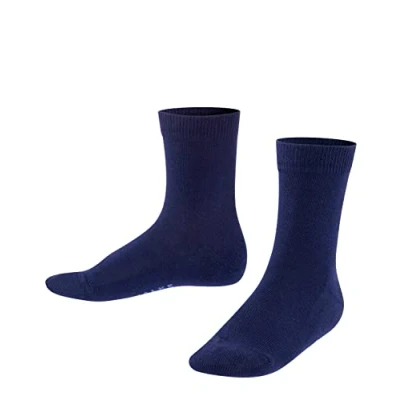Image of FALKE Unisex Kids Family Coton Unies 1 Paire Socks, Bleu (Dark Marine 6170), 23 26 UK