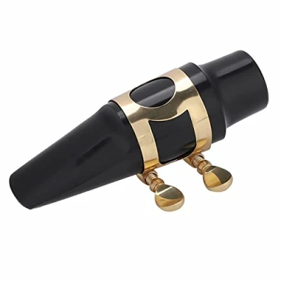 Image of ABS Tenor Sax Mouthpiece Set, Saxophone Set with Cap Metal Buckle Reed Pads Musical Instruments