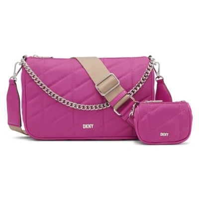 Image of DKNY Women&#039;s Bodhi Top Zip Crossbody, Dark Orchid, Small