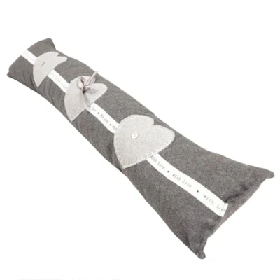 Image of Draught Excluder Love Heart Door Draft Stopper Cushion