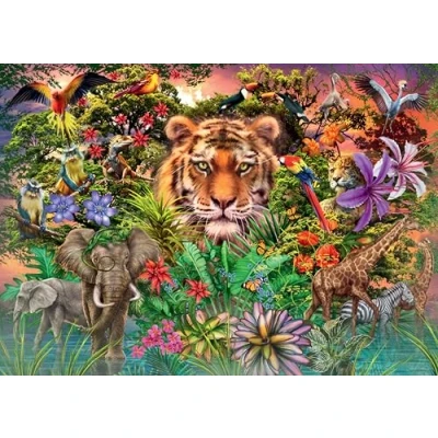 Image of Ravensburger Jungle Tiger 1000 Piece Jigsaw Puzzles for Adults and Kids Age 12 Years Up Animals