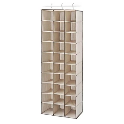 Image of Whitmor 30 Section Hanging Shoe Shelves, Tan