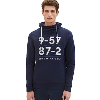 Image of TOM TAILOR Men&#039;s 1039843 Sweatshirt, 10668 sky Captain Blue, L