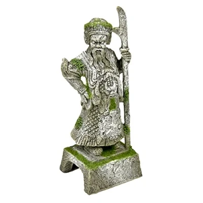 Image of Rosewood Polyresin Moss Covered Thai Warrior Aquarium Ornament