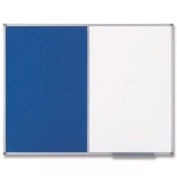 Image of Nobo Classic Combi Blue Felt/Steel noticeboard 900 x 600mm