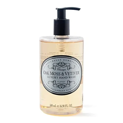 Image of Naturally European Oak Moss and Vetiver Hand Wash, Bottle with Pump, Earthy Floral Scent, Suitable for Sensitive Skin 500ml