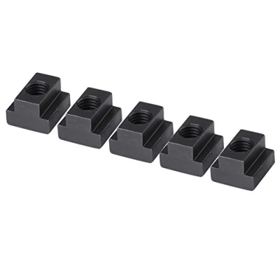Image of TOPINCN T Slot Nuts 5Pcs/Set M12 Threads Black Oxide Finish Fit Into Slots In Machine Tool Tables Woodworking