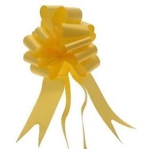 Image of Finishing Touches Party Store 5 Large 50mm Golden Yellow Pull Bow Ribbons Weddings,Easter Gifts,Venue Decorations