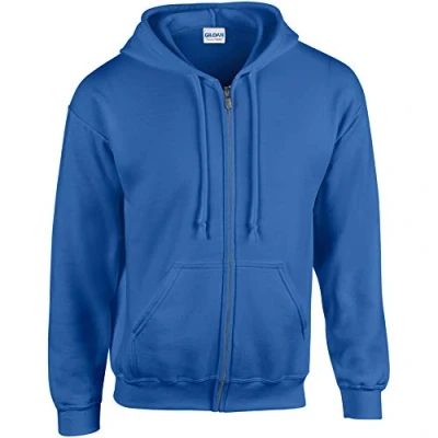Image of Gildan Heavy Blend Unisex Adult Full Zip Hooded Sweatshirt Top (S) (Royal)