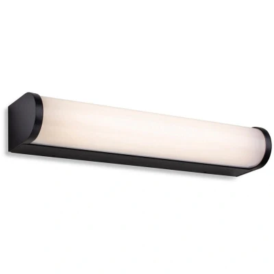 Image of Bravo Bathroom LED Wall Light 300mm Black with Opal Diffuser IP44