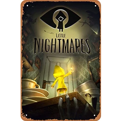 Image of Clilsiatm Vintage Game Tin Sign,Little Nightmares Poster,Retro Metal Sign Wall Decor 8x12 Inches
