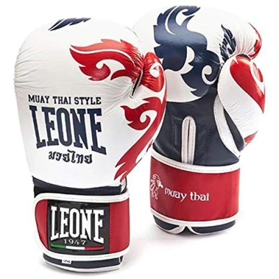 Image of LEONE 1947 Muay Thai Unisex Boxing Gloves Adult, White, 14 oz