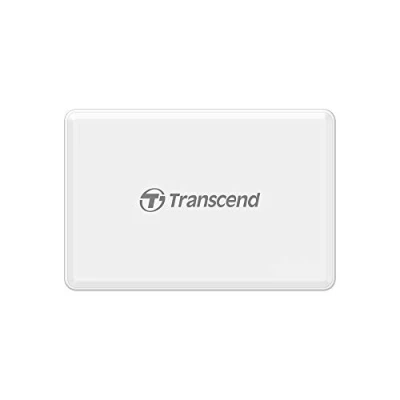 Image of Transcend Multifunctional card Reader in White (with a SD, microSD and CompactFlash slot) USB 3.1 Gen 1 TS RDF8W2