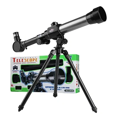 Image of HONPHIER Kids Telescopes 20X 30X 40X Magnification Astronomical Telescope with Tripod Portable Science Stargazing Educational Learning Toy for Beginners