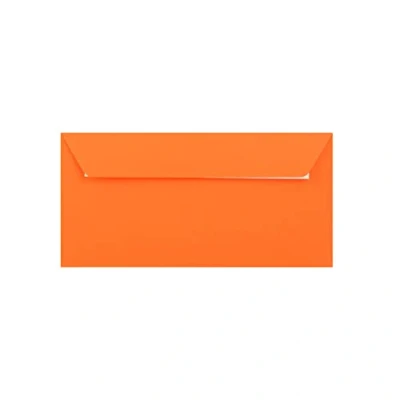 Image of DL Coloured Envelopes for Greeting Cards Wedding Invitations &amp; Crafts (110x220mm) Pack of 25 (Orange Peel Seal)