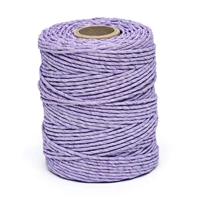 Image of 500 metres of Purple Raffia Paper String Craft Cord Rope Ribbon for DIY Gift Box Packing Twine