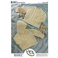 Image of UKHKA/11 Hooded Jacket and Sweater Baby Double Knitting Pattern by UK Hand Knit Assoc