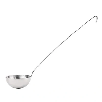 Image of Vogue Stainless Steel Ladle 400 ml/17 oz, Silver, Long Handle with Storage Hook, Professional &amp; Home Use, M962
