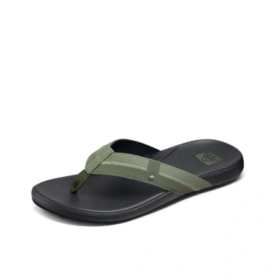 Image of Reef Cushion Phantom 2.0 Tbar sandals, Men&#039;s, Size: 14, Olive gum shoes