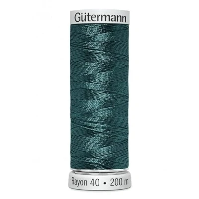 Image of Gutermann No 40 Sulky Rayon Embroidery Thread 200m 1285 Green Each