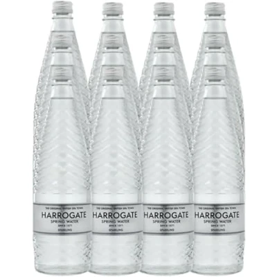 Image of Harrogate Sparkling Spring Water Glass Bottles 750ml (Pack of 12) Premium Natural Mineral