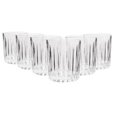 Image of Rink Drink 6x 310ml Fluted Whisky Glasses Glass Water Wine Whiskey Gin Juice Cocktail Drinking Glassware Cup Set
