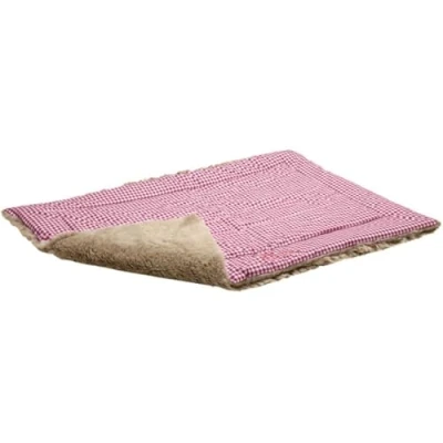Image of HUNTER Dog Blanket Astana with Plush, Medium, 120 x 80 cm, Red Checked