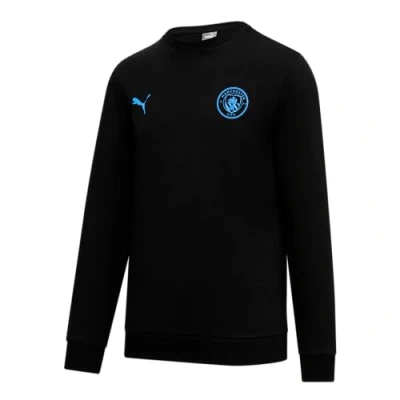 Image of PUMA Manchester City Essentials Jumper Unisex Black Size: XL