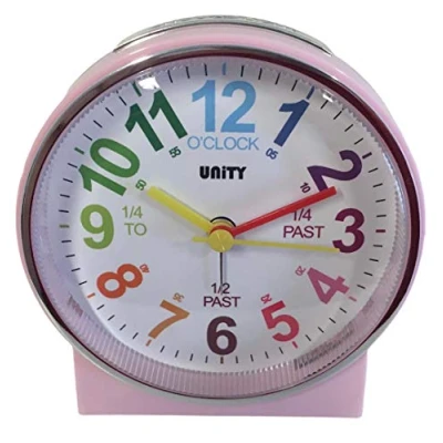 Image of Unity Children&#039;s Beep Alarm Clock 49027, Pink, 10.5 x 6.5cm