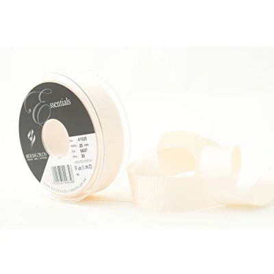 Image of Berisfords Grosgrain, Polyester, Ivory, 25mm