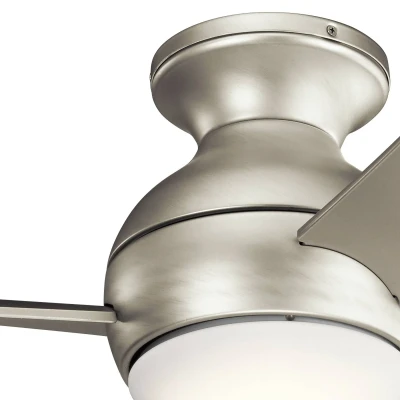 Image of Kichler Sola 3 Blade 86cm Ceiling Fan with LED Light Brushed Nickel Remote Control