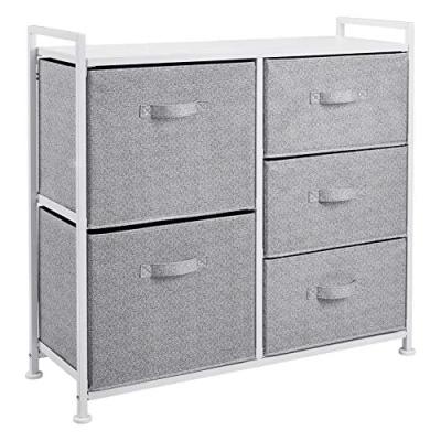 Image of Amazon Basics Fabric 5 Drawer Storage Organizer Unit for Closet, White