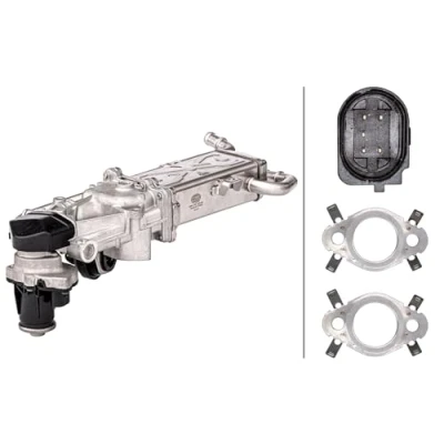 Image of 03L131512AN, 03L131512AS, 03L131512BH, 03L131512BK, 03L131512CE EGR Module HELLA 6NU 358 167 021 SKODA: Fabia 2, Roomster, Rapid Spaceback
