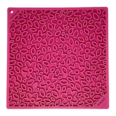 Image of SodaPup Flower Power eMat Durable Lick Mat Feeder Made in USA from Non Toxic, Pet Safe, Food Safe Rubber for Mental Stimulation, Avoiding Overfeeding, Fresh Breath, Digestive Health, &amp; More