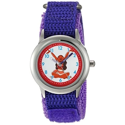 Image of Disney Girl&#039;s Analog Quartz Watch with Nylon Strap WDS000034
