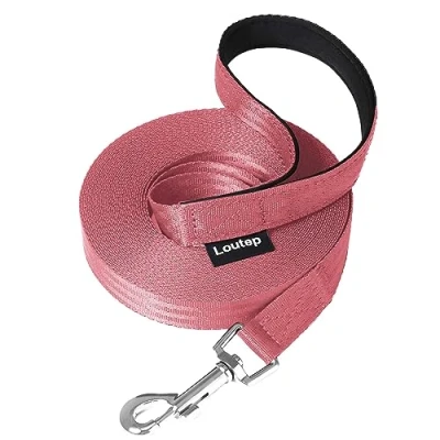 Image of Loutep Training Lead for Dogs 3m 5m 10m 15m 20m 25m 30m Strong Nylon Rope Extra Long Line Dog Leash with Padded Handle Large Medium Small Puppy Recall Pet Walking Obedience Outdoor Play