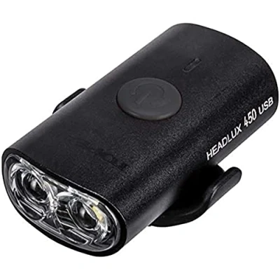 Image of TOPEAK HeadLux, 450 Lumens, USB Rechargeable Light, Aluminium Body, Black Safety Light Cycling Unisex Adult, (Black), 6.7 x 4.7 2.7 cm / 2.6 1.9 1.1 inches