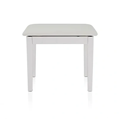 Image of White Piano Stool Bench with Storage by Gear4music