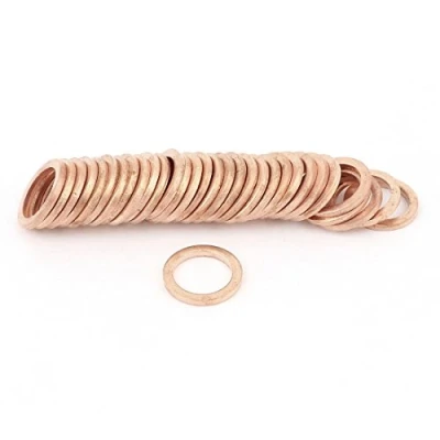 Image of 50 Copper Crush Washer Flat Seal Ring Seals 10 mm x 14 1.5