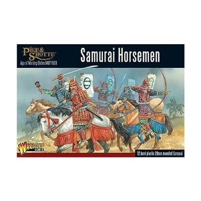 Image of Samurai Horsemen 28mm Scale Plastic Miniatures for Pike &amp; Shotte by Warlord Games Highly Detailed Table top Wargaming