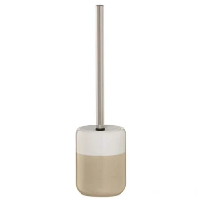 Image of Sealskin Sphere Toilet Brush and Holder, Porcelain, Desert Sand, 10 x 37.5 cm
