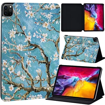 Image of PU Leather + hard shell Ultra slim lightweight Folio Flip Tablet Stand Smart Cover Case Fit iPad Air 4 10.9&quot; (2020) / Pro 11&quot; (2018 2020 2021) (tree)